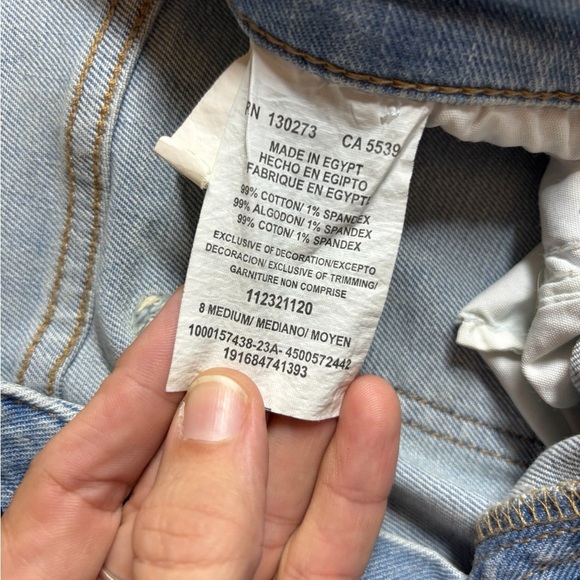 Lee Light Blue Distressed Boyfriend Jeans Size 8 Medium - Picture 5 of 9